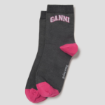 GANNI Print Socks – Phantom