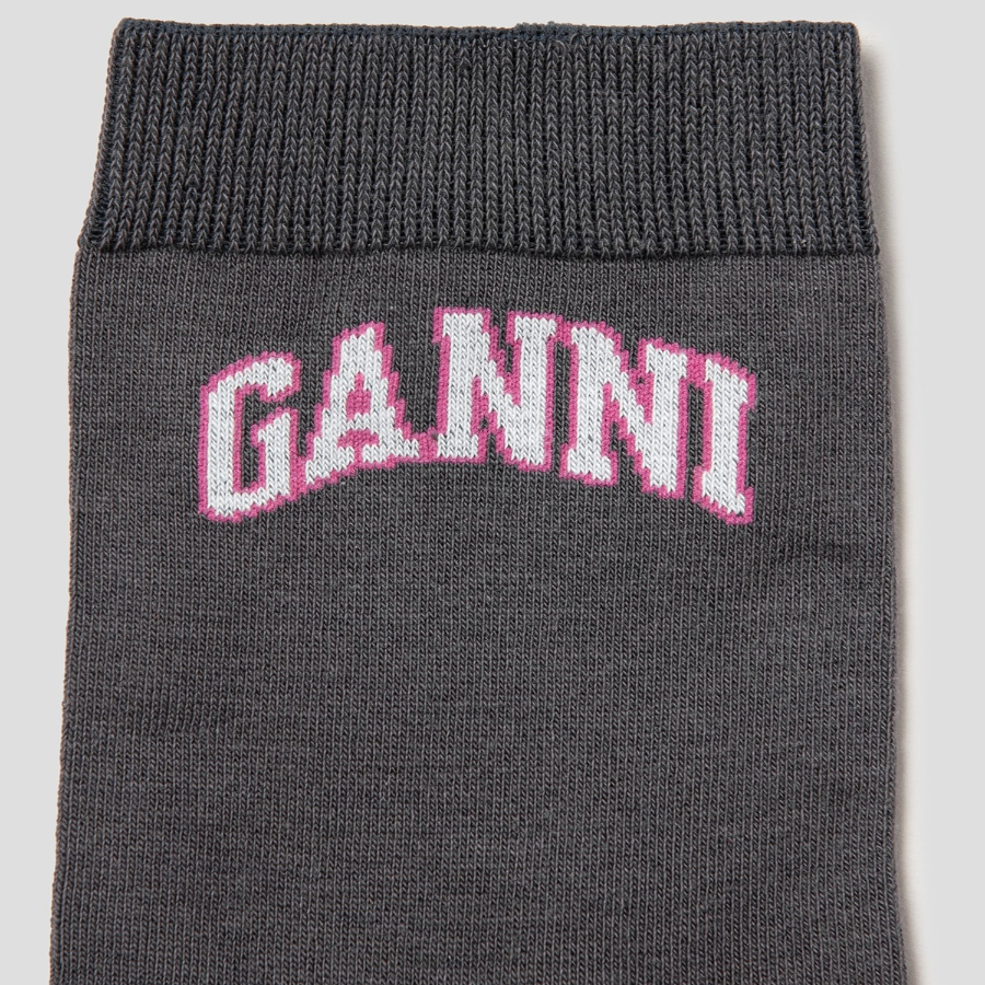 GANNI Print Socks – Phantom