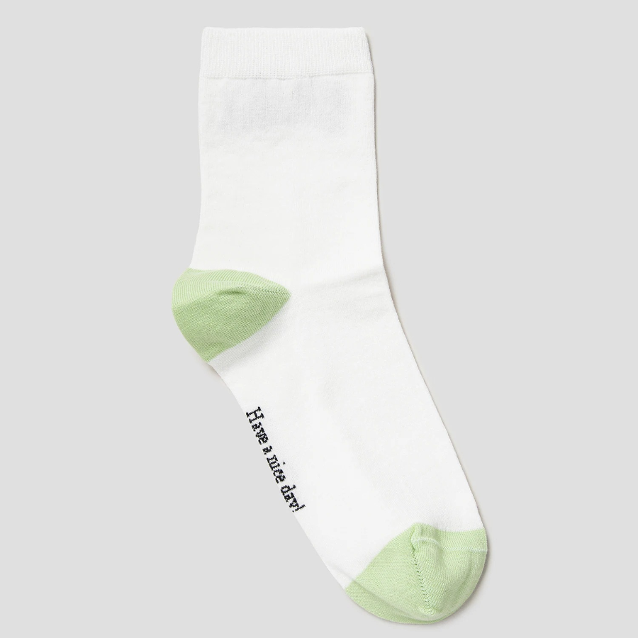 GANNI Print Socks – Egret