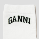 GANNI Print Socks – Egret