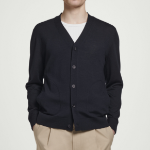 COS Merino Wool V-Neck Cardigan – Navy