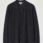 COS Merino Wool V-Neck Cardigan – Navy