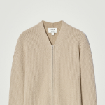 COS Bouclé Knit V-Neck Zip Cardigan – Mole