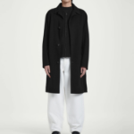 COS Bouclé Knit V-Neck Zip Cardigan – Black