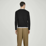 COS Textured Knit Cotton V-Neck Cardigan – Black