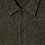 COS Bouclé Knit Merino Wool Cardigan – Dark Green