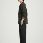 COS Bouclé Knit Merino Wool Cardigan – Dark Green