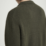 COS Bouclé Knit Merino Wool Cardigan – Dark Green
