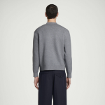 COS Double-Face Bomber Neck Knit Sweater – Grey