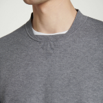 COS Double-Face Bomber Neck Knit Sweater – Grey