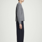 COS Double-Face Bomber Neck Knit Sweater – Grey