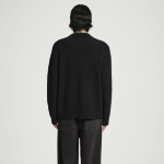 COS Bouclé Knit Merino Wool Cardigan – Black