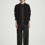 COS Bouclé Knit Merino Wool Cardigan – Black