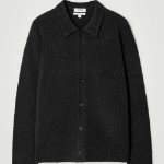 COS Bouclé Knit Merino Wool Cardigan – Black