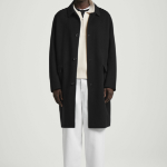 COS Collar Merino Wool Yak Blend Half Zip Sweater – Off White