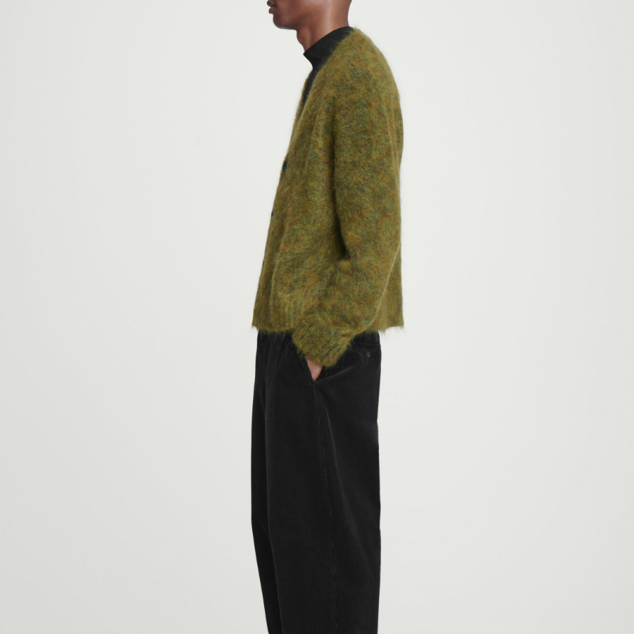COS Space Dye Mohair Blend Cardigan – Green