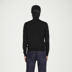 COS Funnel Neck Merino Wool Zip-Up Cardigan – Black