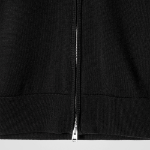 COS Funnel Neck Merino Wool Zip-Up Cardigan – Black