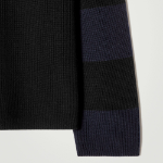 COS Stripe Merino Wool Sweater – Black / Stripe