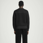 COS Panel Wool V-Neck Sweater – Black