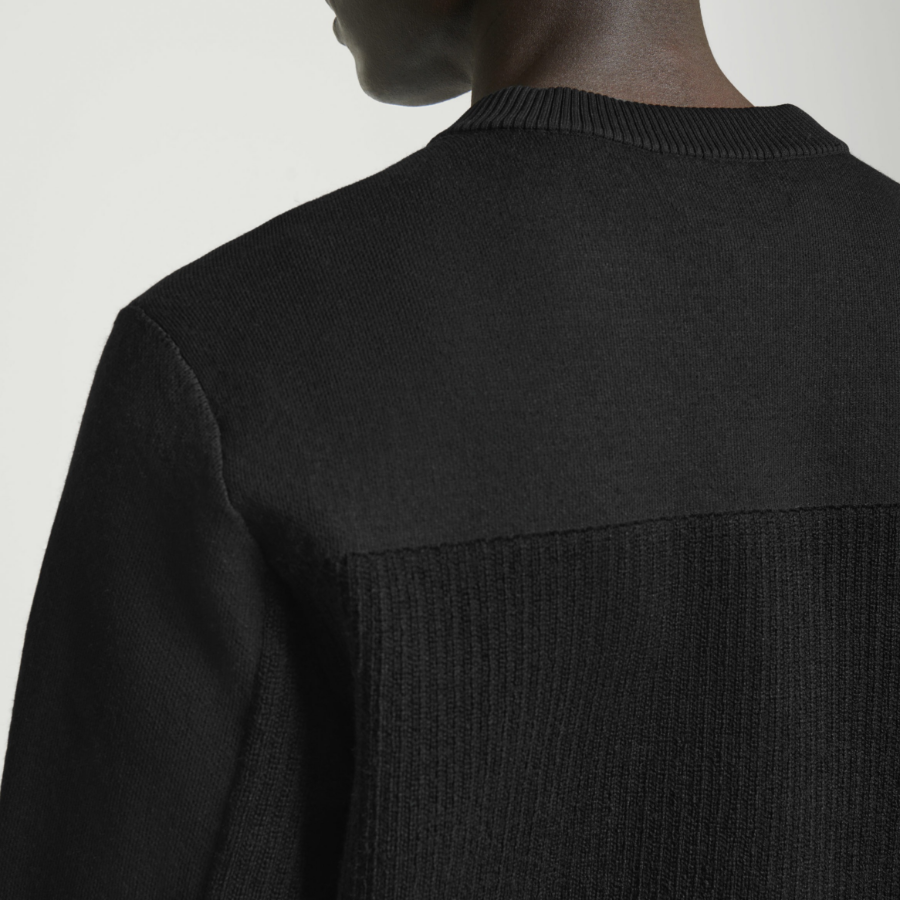 COS Panel Wool V-Neck Sweater – Black