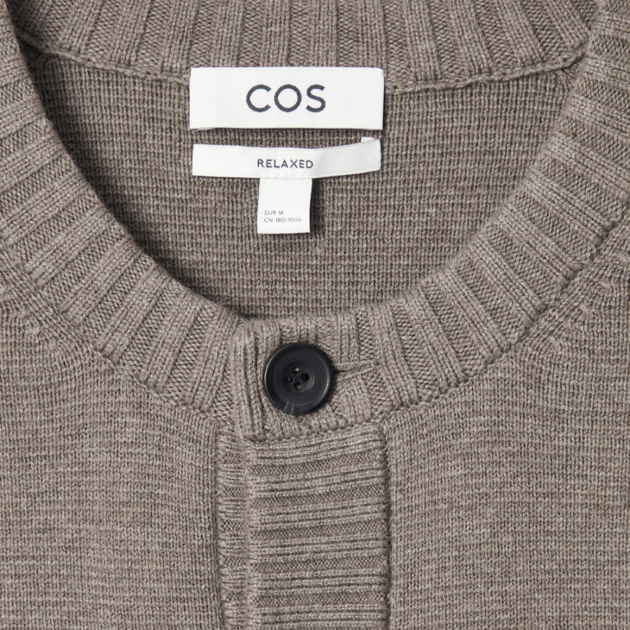COS Wool Blend Crewneck Cardigan – Mall