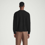 COS Boiled Wool Crewneck Sweater – Black