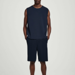 COS Knitted Sports Sleeveless Top – Navy