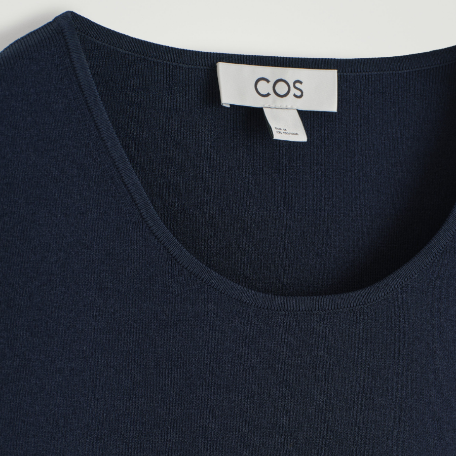 COS Knitted Sports Sleeveless Top – Navy
