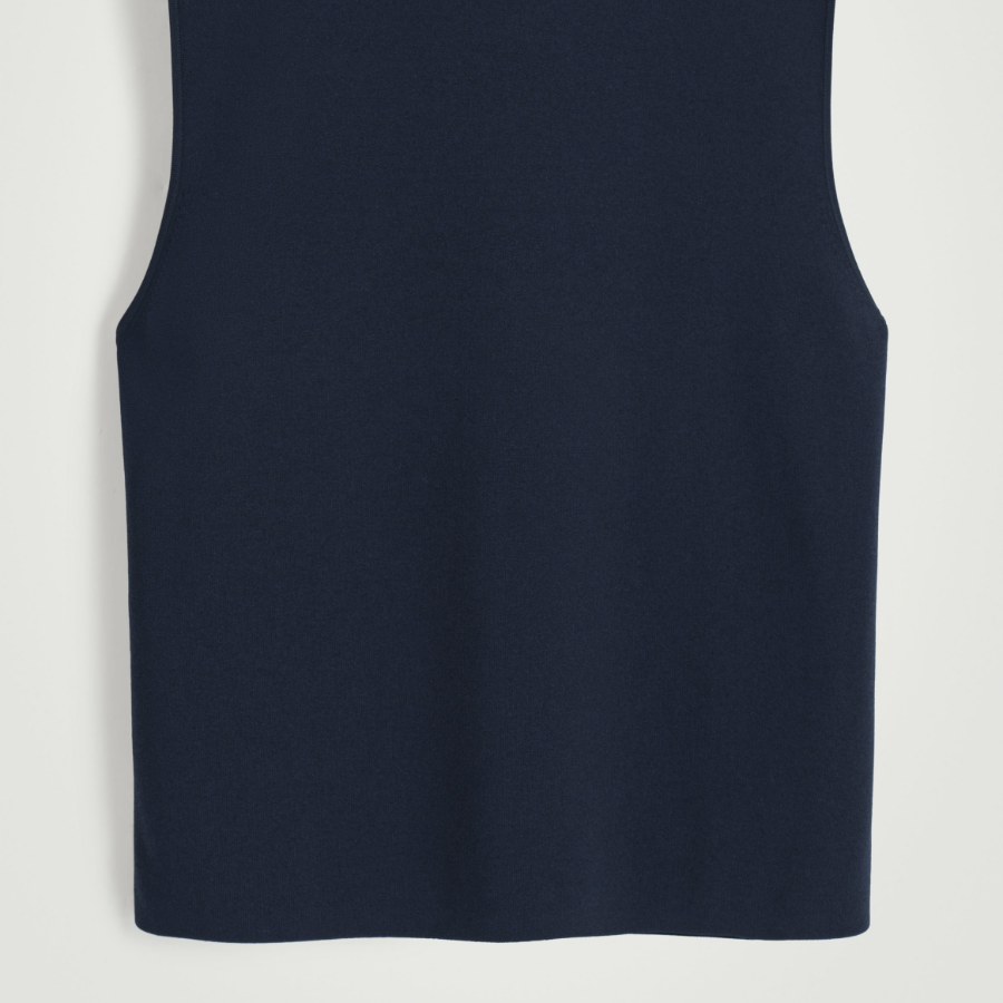 COS Knitted Sports Sleeveless Top – Navy