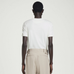 COS Slim Ribbed Henley T-Shirt – White