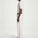 COS Contrast-Tip Knit T-Shirt – White