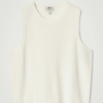 COS Textured Knit Cotton Sleeveless Top – Off White