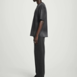 COS Oversized Faded Mock-Neck Cotton T-Shirt – Black