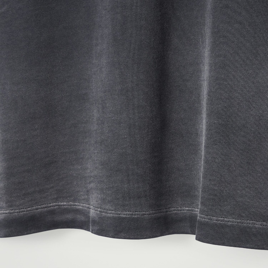 COS Oversized Faded Mock-Neck Cotton T-Shirt – Black