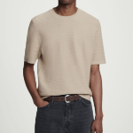 COS Textured Knitted Cotton T-Shirt – Mole