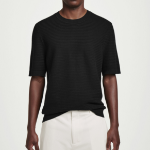 COS Textured Knitted Cotton T-Shirt – Black