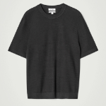 COS Textured Knitted Cotton T-Shirt – Black