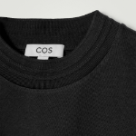 COS Oversized Heavyweight Mock-Neck T-Shirt – Black