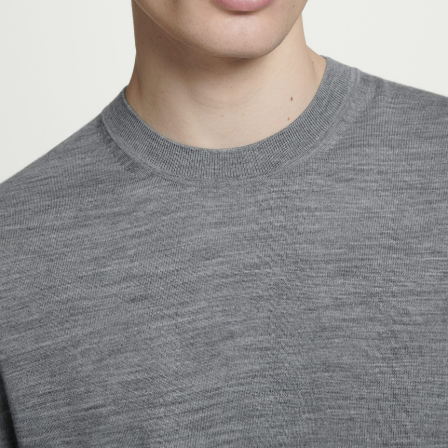 COS Slim-Fit Merino Wool T-Shirt – Grey