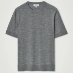 COS Slim-Fit Merino Wool T-Shirt – Grey