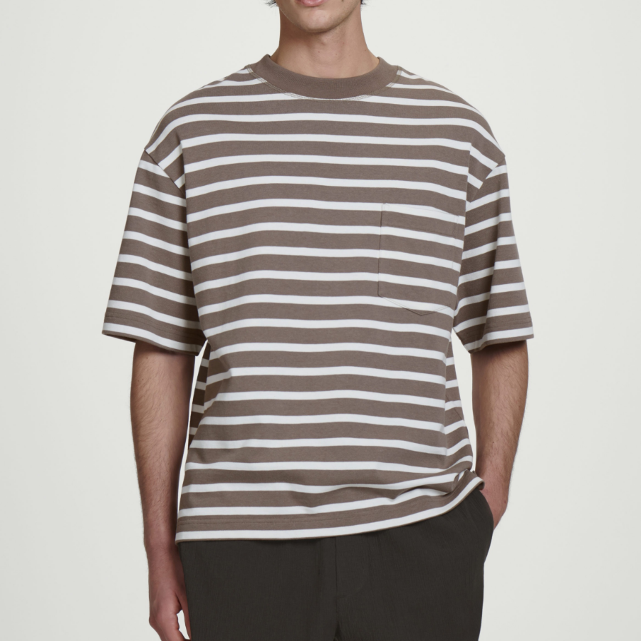 COS Oversized Heavyweight Cotton T-Shirt – Safari Stripe