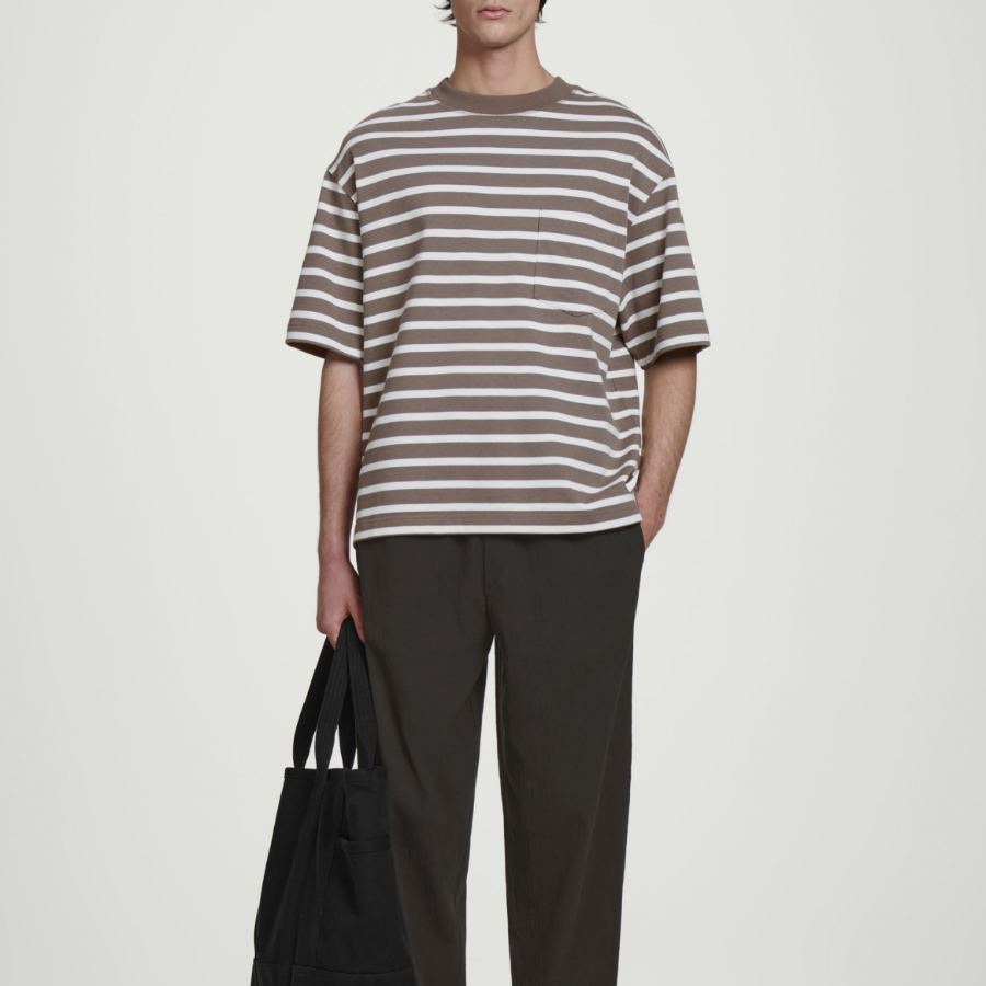COS Oversized Heavyweight Cotton T-Shirt – Safari Stripe