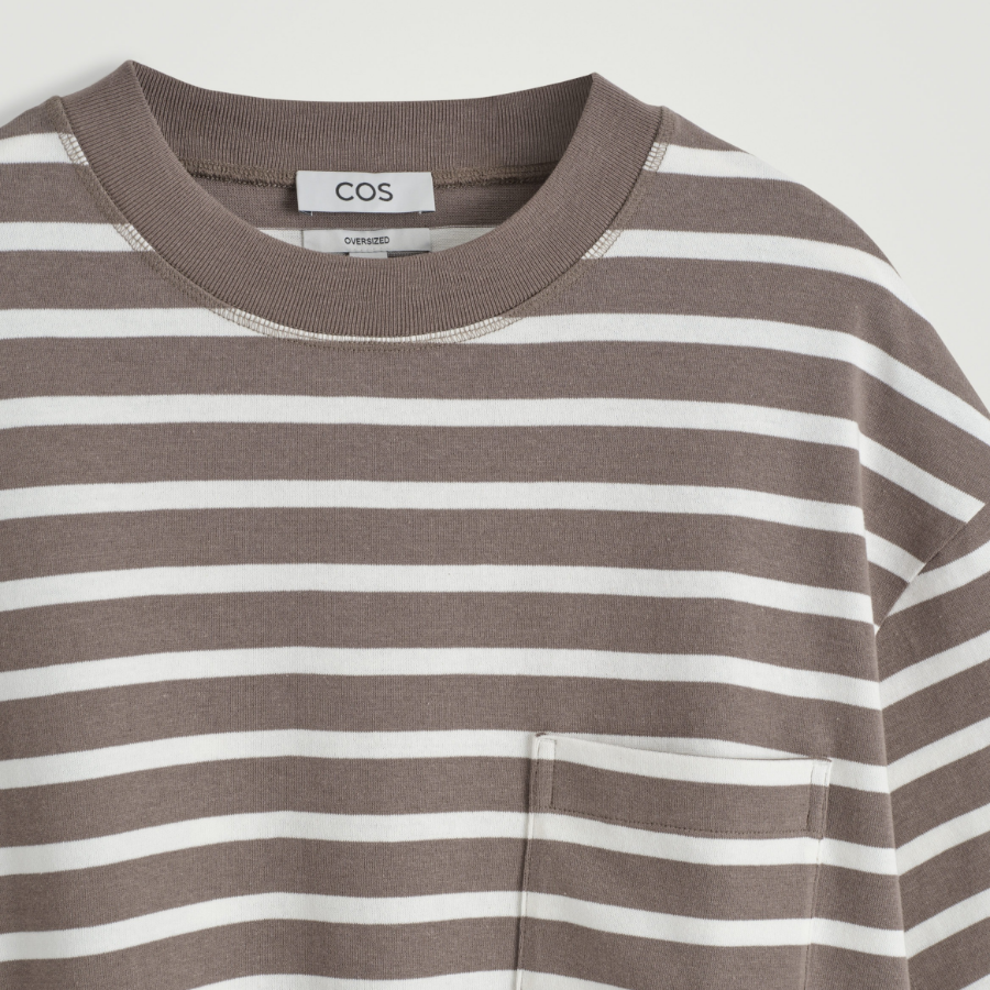 COS Oversized Heavyweight Cotton T-Shirt – Safari Stripe
