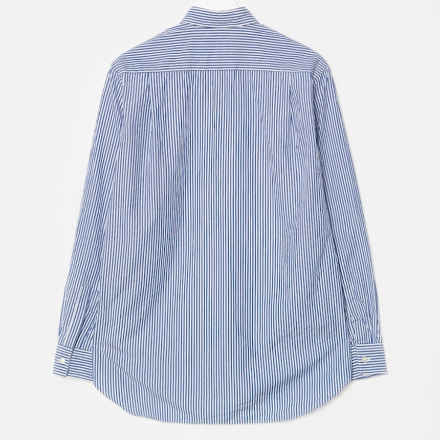 PLAY COMME DES GARCONS Black Heart Wappen Striped Shirt — Navy