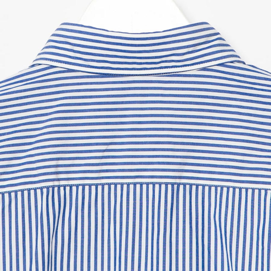 PLAY COMME DES GARCONS Black Heart Wappen Striped Shirt — Navy