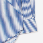 PLAY COMME DES GARCONS Black Heart Wappen Striped Shirt — Navy