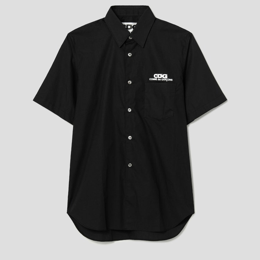CDGCDGCDG Logo Printed Short Sleeve Shirt — Black