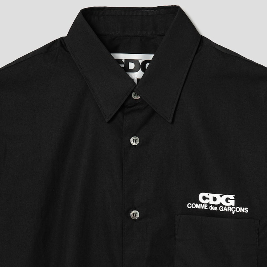 CDGCDGCDG Logo Printed Short Sleeve Shirt — Black