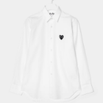 PLAY COMME DES GARCONS Black Heart Wappen Plain Shirt — White